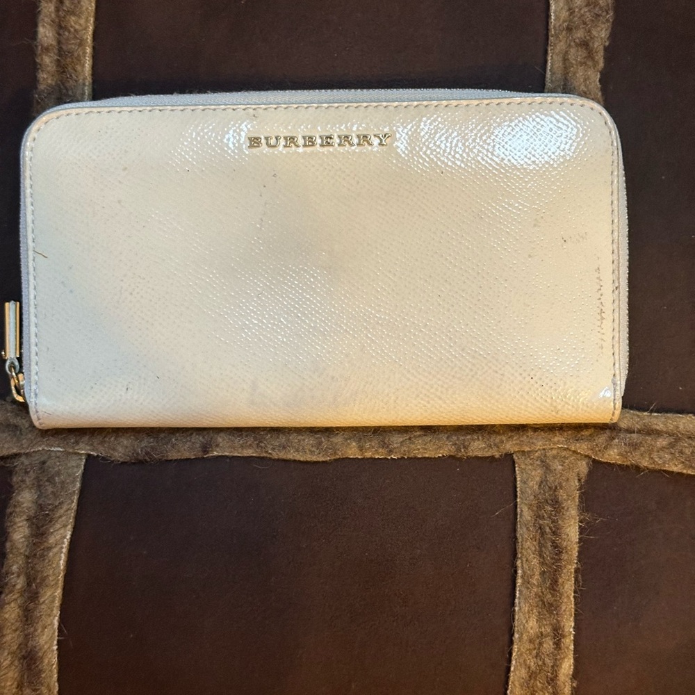 White Burberry Wallet